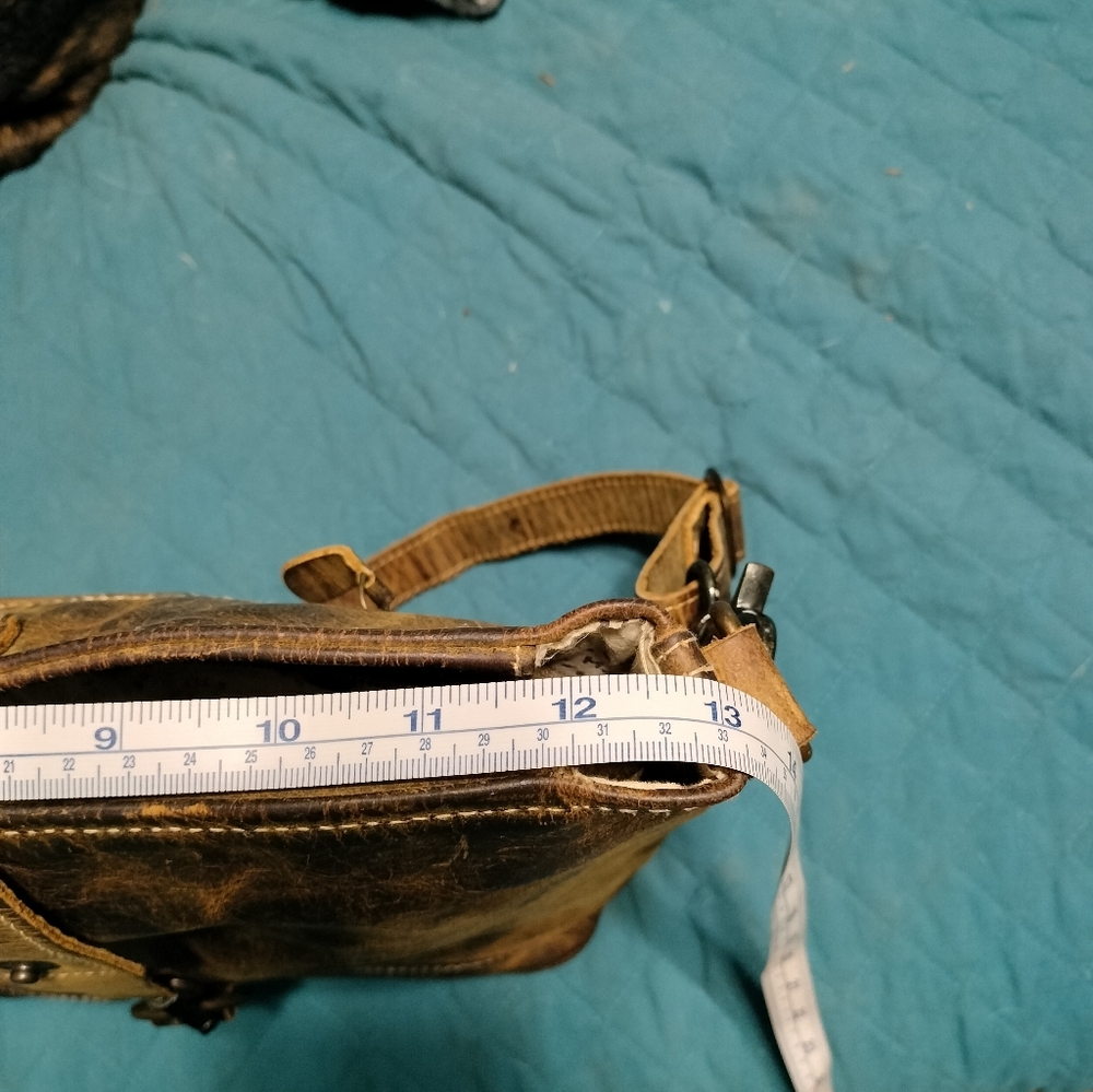 Myra Bag Distressed Brown Leather Crossbody - Picture 8 of 10
